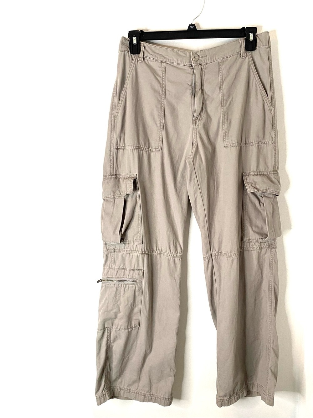 Aeropostale Beige Utility Cargo Pants Cotton Wide Leg Y2K Size Large